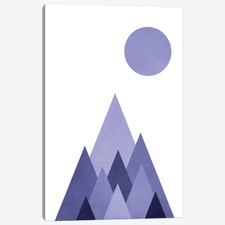 Very Peri Periwinkle 2022 Color Of The Year Geometric Mountain Canvas Print #MGK631} by Nature Magick Art Print