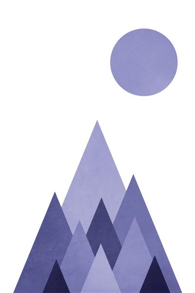 2022 | Very Peri: Very Peri Periwinkle 2022 Color Of The Year Geometric Mountain by Nature Magick