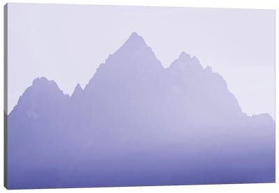 Very Peri Periwinkle 2022 Color Of The Year Grand Teton Sunset Canvas Art Print - Pantone 2022 Very Peri