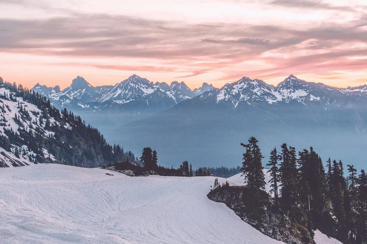 Winter Mountain Sunrise in North Cascades National Park