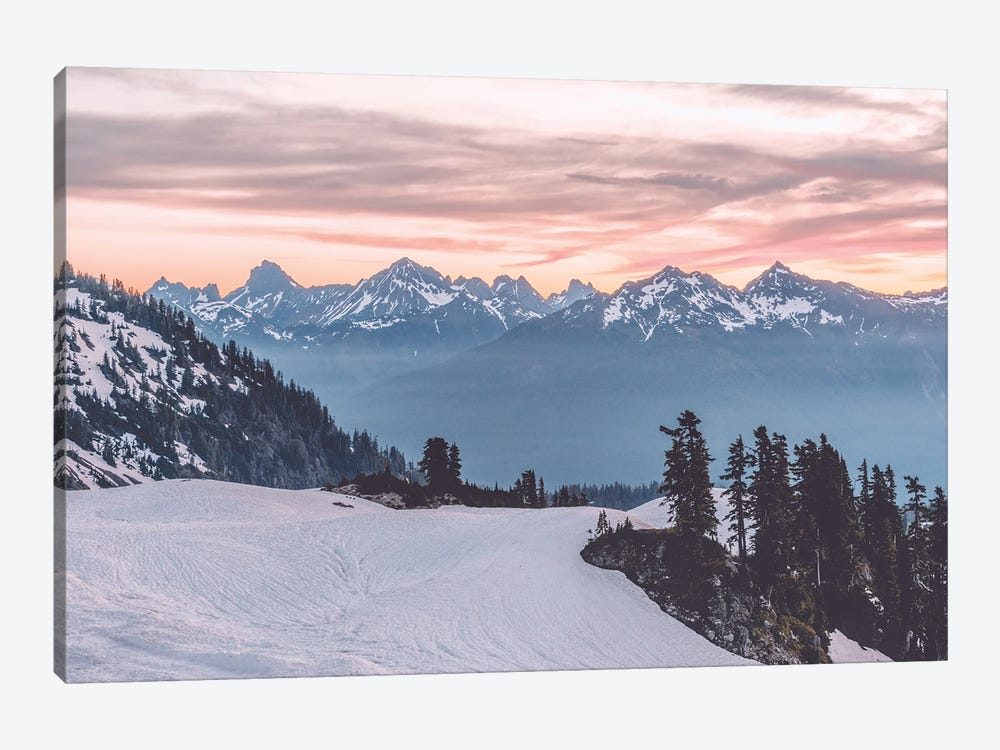 Winter Mountain Sunrise in North Cascades National Park by Nature Magick 1-piece Canvas Art Print