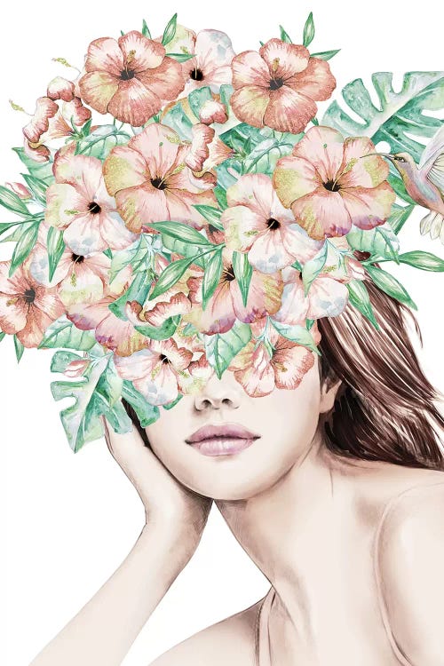 Island Flower Girl by Nature Magick wall art