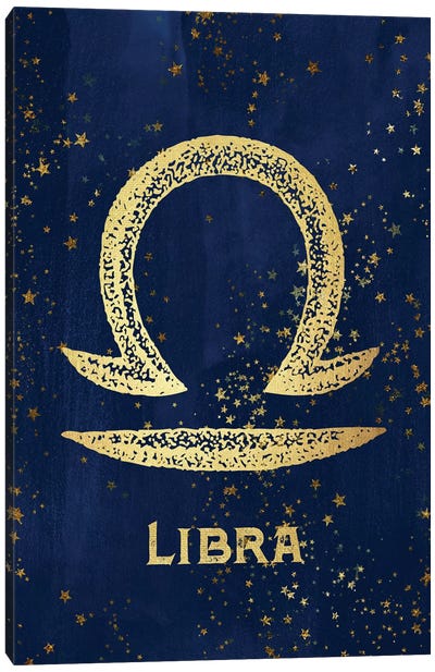 Libra Zodiac Sign Canvas Art Print - Astrology Art