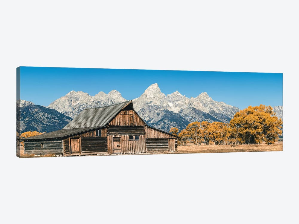 Fall Barn Famous Grand Tetons T. A. Moulton Barn in Grand Teton National Park Western Autumn by Nature Magick 1-piece Canvas Print