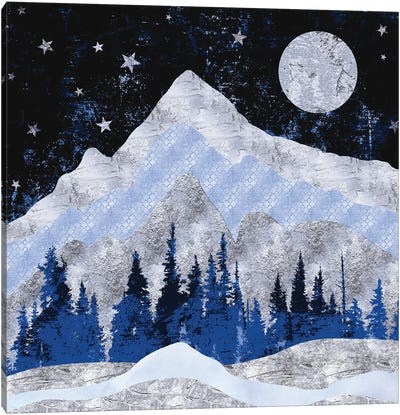 Winter Mountain Wonderland Canvas Art Print - Winter Wonderland