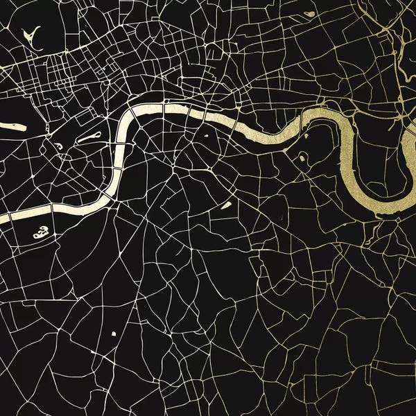 Abstract Maps: London England City Map by Nature Magick