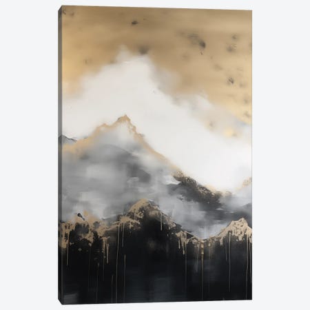 Mountain Forest Gold Abstract Painting Canvas Print #MGK695} by Nature Magick Canvas Art
