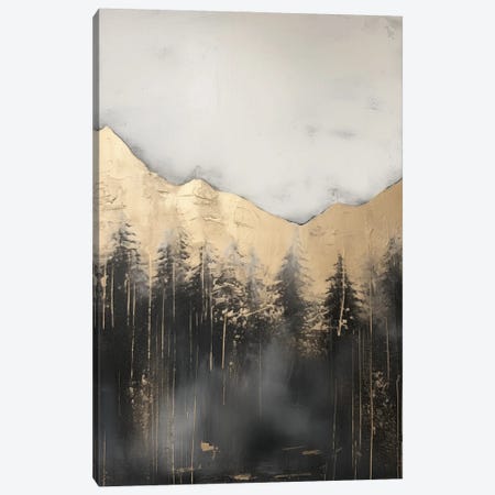 Mountain Forest Gold Abstract Painting III Canvas Print #MGK697} by Nature Magick Canvas Artwork