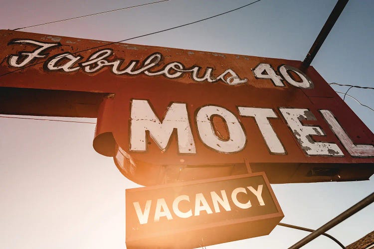Route 66 Vintage Motel by Nature Magick wall art