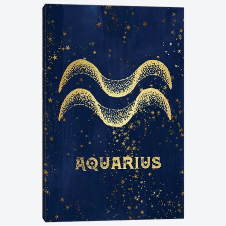 Aquarius Zodiac Sign Canvas Print #MGK7} by Nature Magick Canvas Art Print