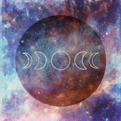 Moon Phases by Nature Magick framed canvas print