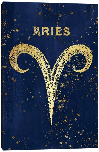 Aries Zodiac Sign Canvas Art Print - Astrology Art
