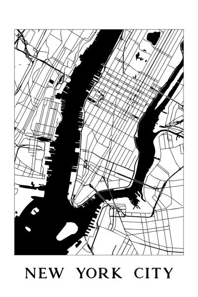 New York City Maps: New York City Map by Nature Magick