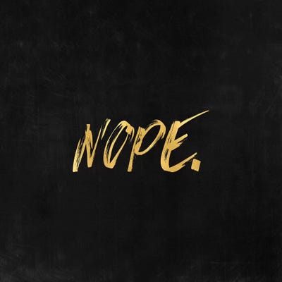 Nope by Nature Magick framed canvas print