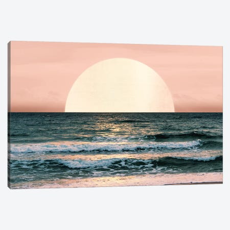 Ocean Beach Sunset Canvas Print #MGK99} by Nature Magick Art Print