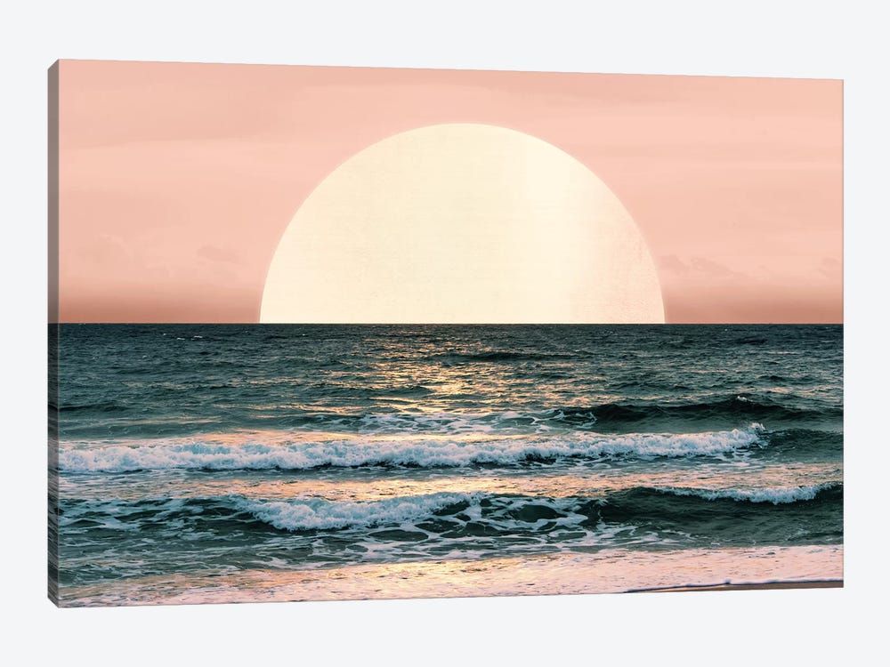 Ocean Beach Sunset by Nature Magick 1-piece Canvas Art