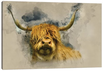 Henry Canvas Art Print - Highland Cow Art