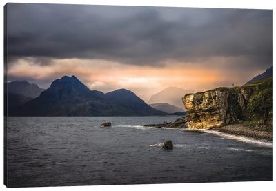 Scottish Cliffs At Elgol Canvas Art Print - Atmospheric Photography