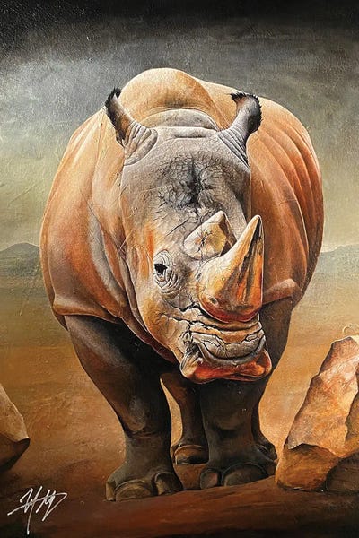 Emotive Animals: Black Rhino by Michael Goldzweig