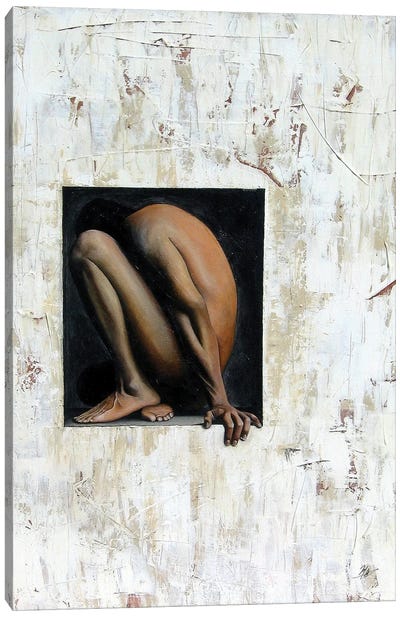 Man In A Box Canvas Art Print - Michael Goldzweig