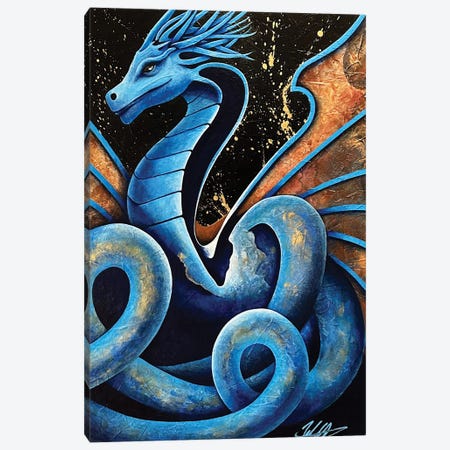 Snake Dragon Canvas Print #MGO107} by Michael Goldzweig Art Print
