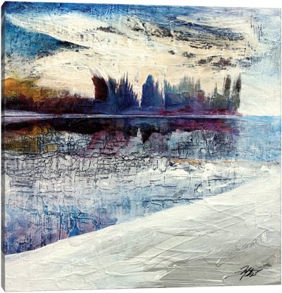 On Frozen Pond Canvas Art Print - Michael Goldzweig