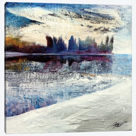 On Frozen Pond Canvas Print #MGO21} by Michael Goldzweig Canvas Wall Art
