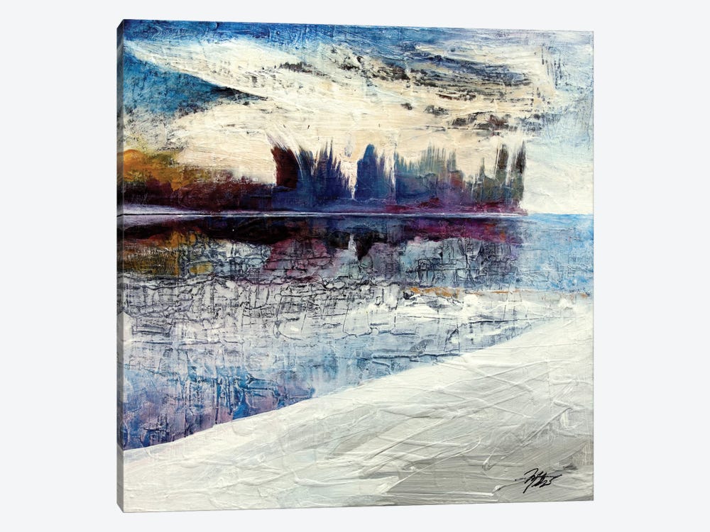 On Frozen Pond by Michael Goldzweig 1-piece Canvas Wall Art