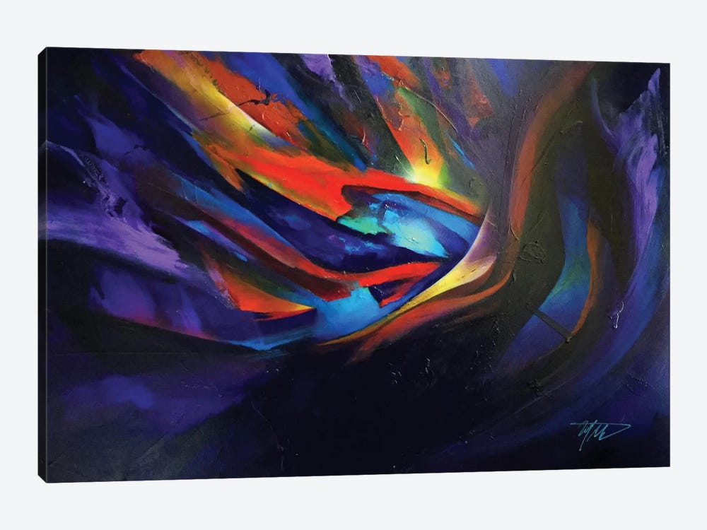 Purple Wave by Michael Goldzweig 1-piece Canvas Wall Art