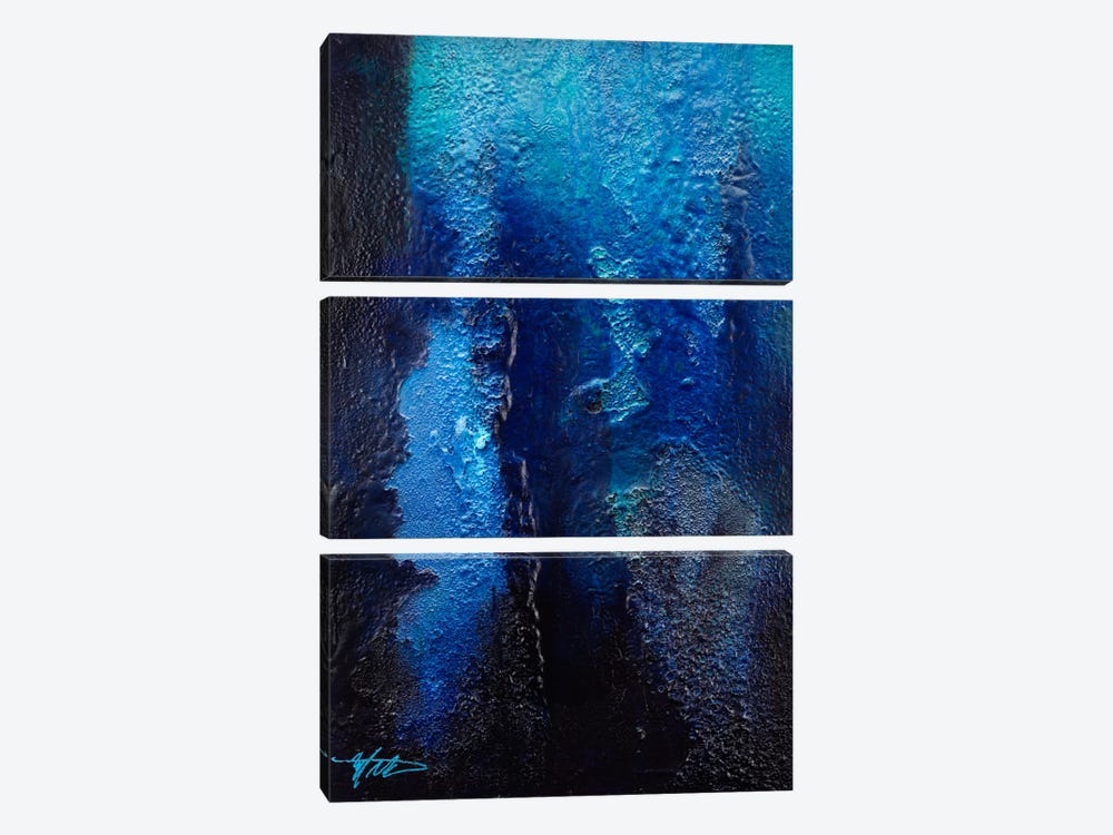 Deep Blue Coral by Michael Goldzweig 3-piece Canvas Artwork