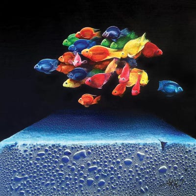 Colored Fish by Michael Goldzweig canvas print