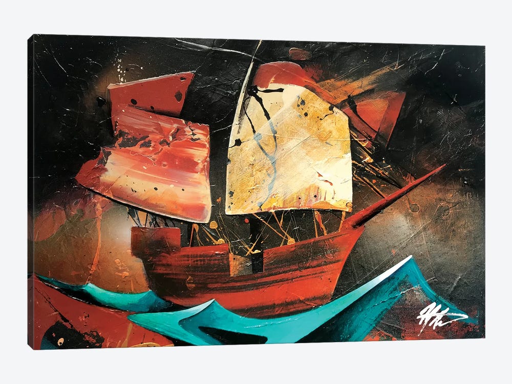 Boat by Michael Goldzweig 1-piece Canvas Print