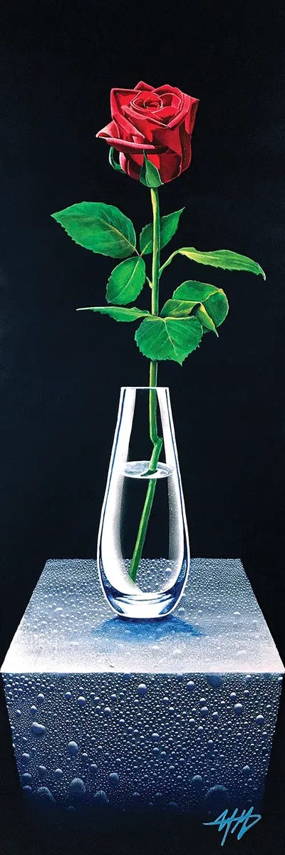 Forever Rose by Michael Goldzweig framed canvas print