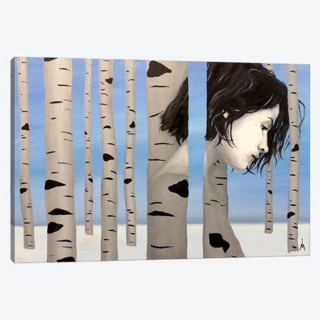 Yesterday In The Birch Forest Canvas Print #MGV12} by Margarita Ivanova Canvas Wall Art