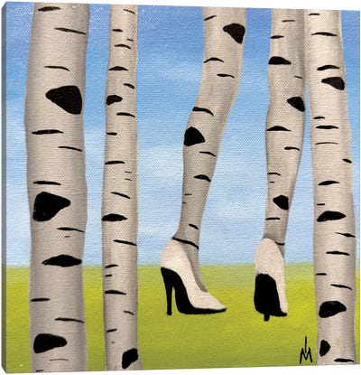 Birch In Shoes Canvas Art Print - Surreal Bodyscapes