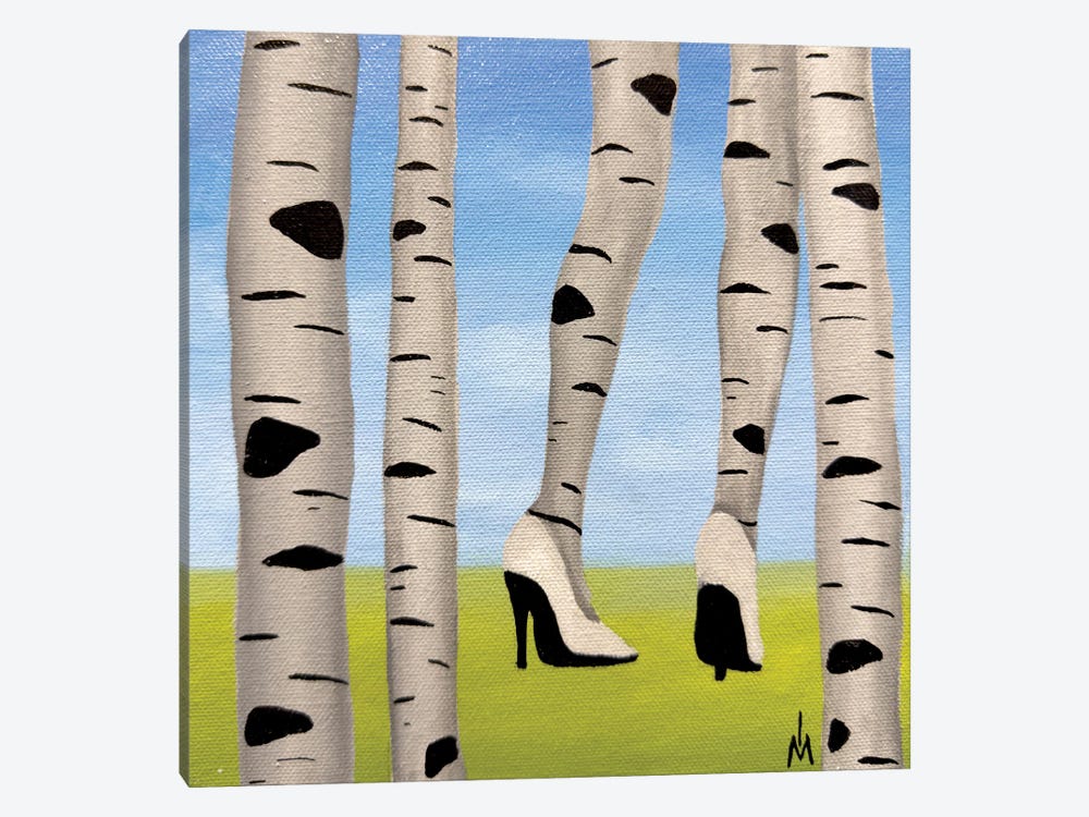Birch In Shoes by Margarita Ivanova 1-piece Canvas Wall Art