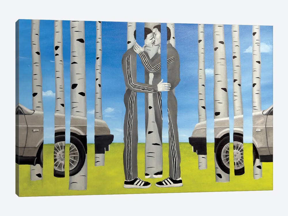 Showdown In The Birch Forest by Margarita Ivanova 1-piece Canvas Artwork