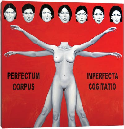 Perfectum Corpus - Imperfecta Cogitatio Canvas Art Print - Margarita Ivanova