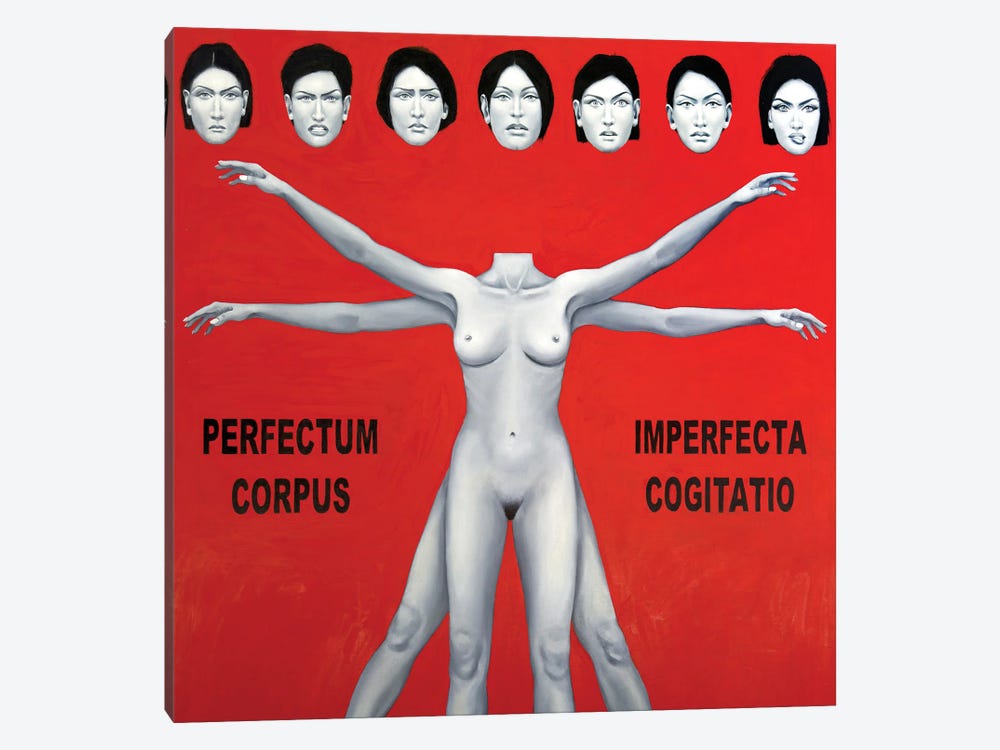 Perfectum Corpus - Imperfecta Cogitatio by Margarita Ivanova 1-piece Canvas Wall Art