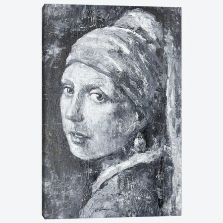 Birch "Girl With A Pearl Earring" Canvas Print #MGV4} by Margarita Ivanova Art Print