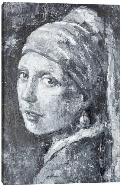 Birch "Girl With A Pearl Earring" Canvas Art Print - Margarita Ivanova