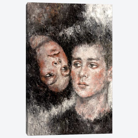 Birch "Two People" Canvas Print #MGV5} by Margarita Ivanova Art Print