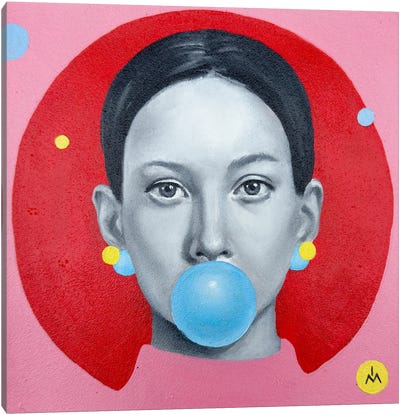 Bubble Gum Canvas Art Print - Sweets & Dessert Art