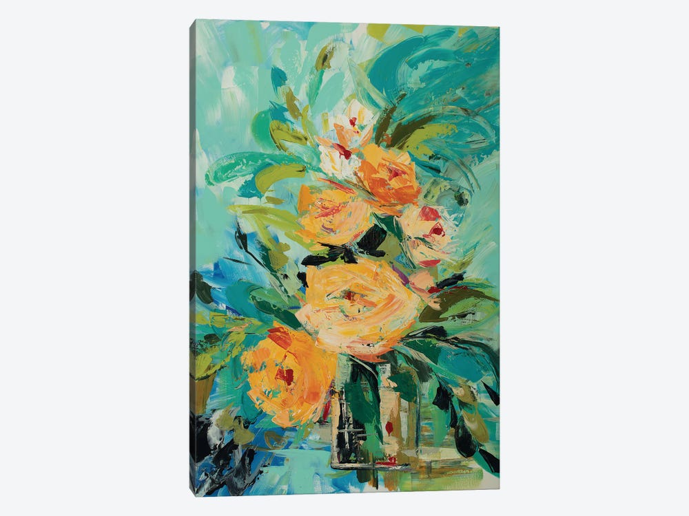 The Yellow Roses by Maggie Deall 1-piece Canvas Art Print