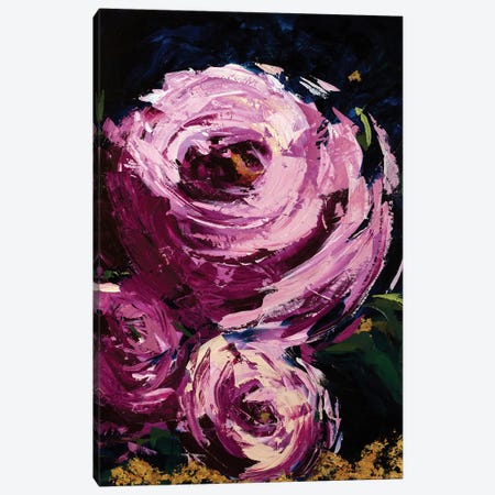 Midnight Roses II Canvas Print #MGX33} by Maggie Deall Canvas Wall Art