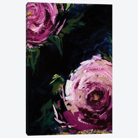 Midnight Roses I Canvas Print #MGX34} by Maggie Deall Art Print