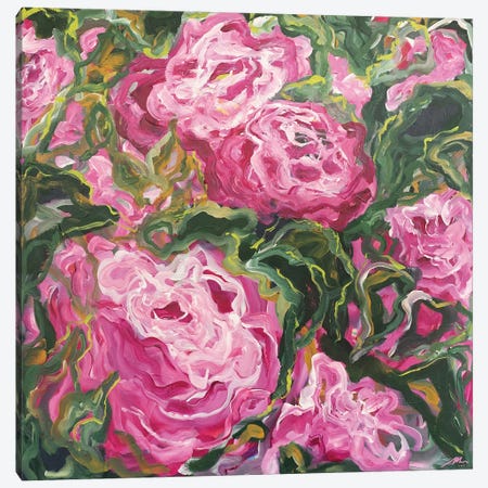 Flora - Rose Garden Canvas Print #MGX38} by Maggie Deall Canvas Artwork
