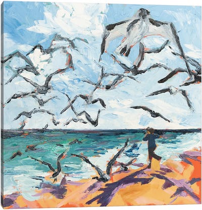 Remember The Times Canvas Art Print - Gull & Seagull Art