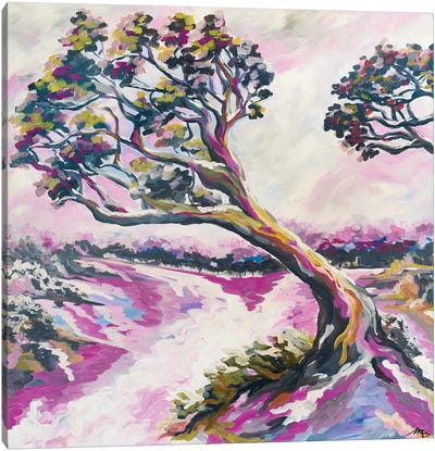 Windswept Canvas Art Print - Pops of Pink