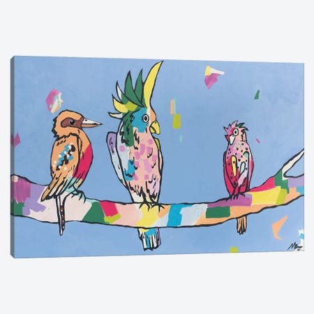 Bird Talk Canvas Print #MGX61} by Maggie Deall Art Print